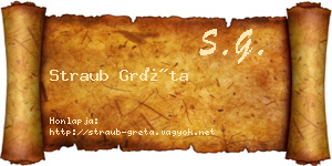 Straub Gréta névjegykártya